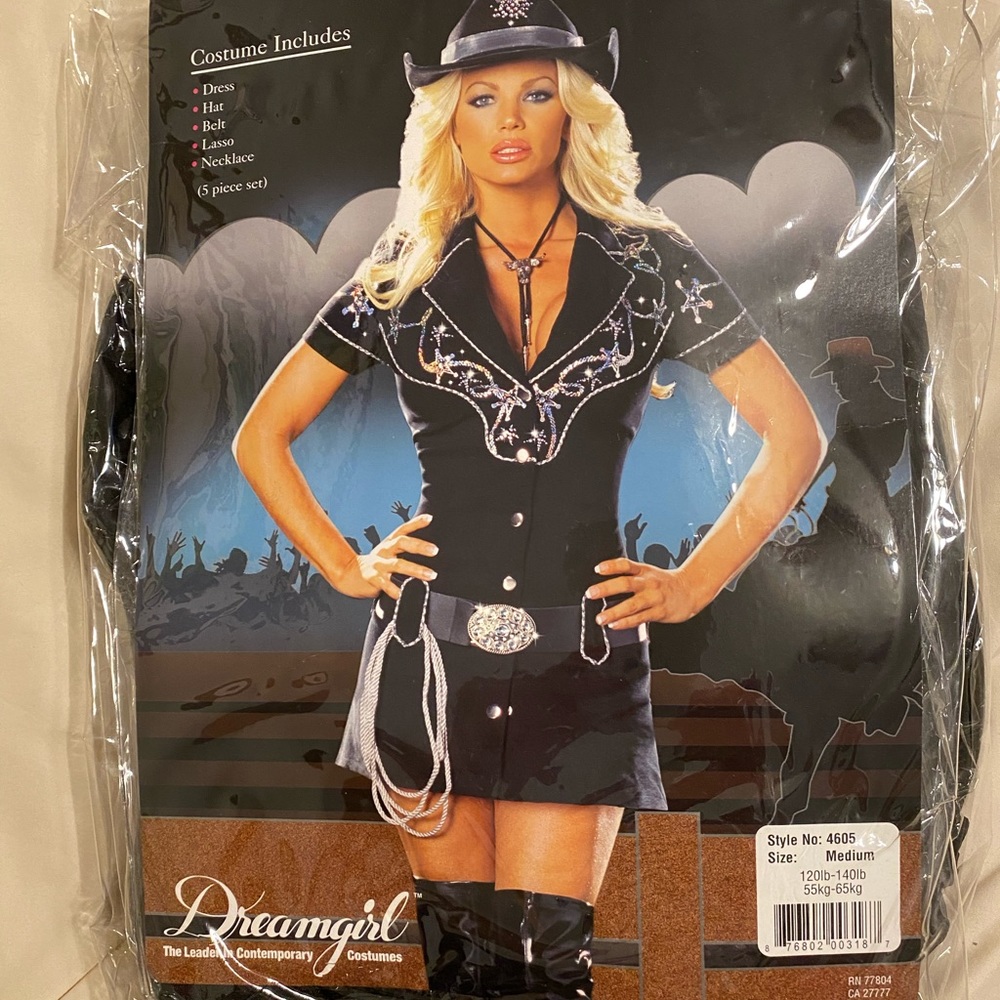 Beautiful Rhinestone Cowgirl costume- Navy/Silver